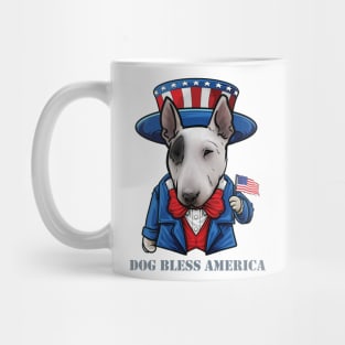 Bull Terrier Dog Bless America Mug